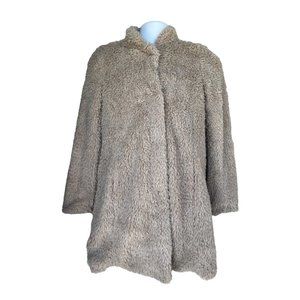 Kenneth Cole New York Women's Faux Fur Winter Coat Jacket Ivory Size Small